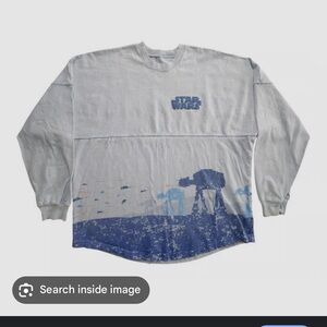 Disney Star Wars Gray and Blue Long Sleeve Shirt